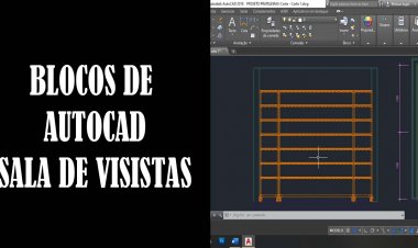 Blocos para sala de visita para autocad