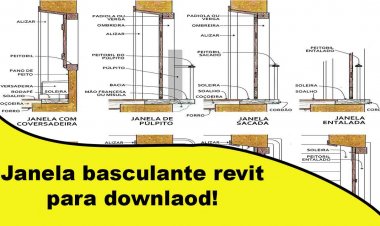 Janela basculante revit
