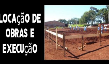 Locação da obra com execução