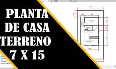 Planta de casa terreno 7 x 15
