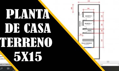 Planta de casa terreno 5×15