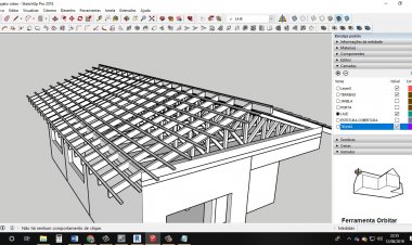 Estrutura telhado Sketchup completo