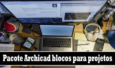 Pacote Archicad blocos para projetos