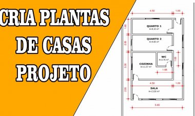 Criar plantas de casas PROJETO DE CASA DE 2 QUARTOS