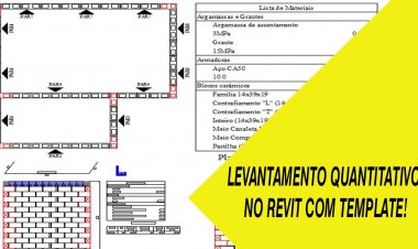 Levantamento quantitativo para projetos no Revit