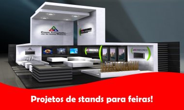 Stands para feiras coloridos