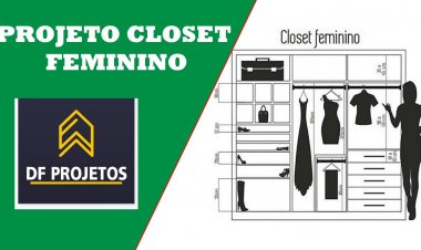 Projeto de closet feminino.