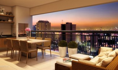 Arrumando o novo apartamento.