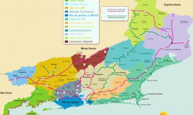 Mapa da cidade do Rio de Janeiro.