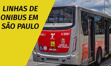 Linhas em onibus em São Paulo
