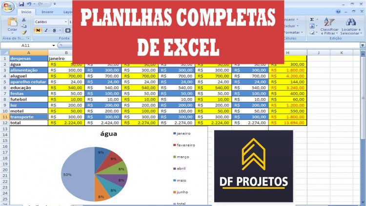 Planilhas do Excel completas!