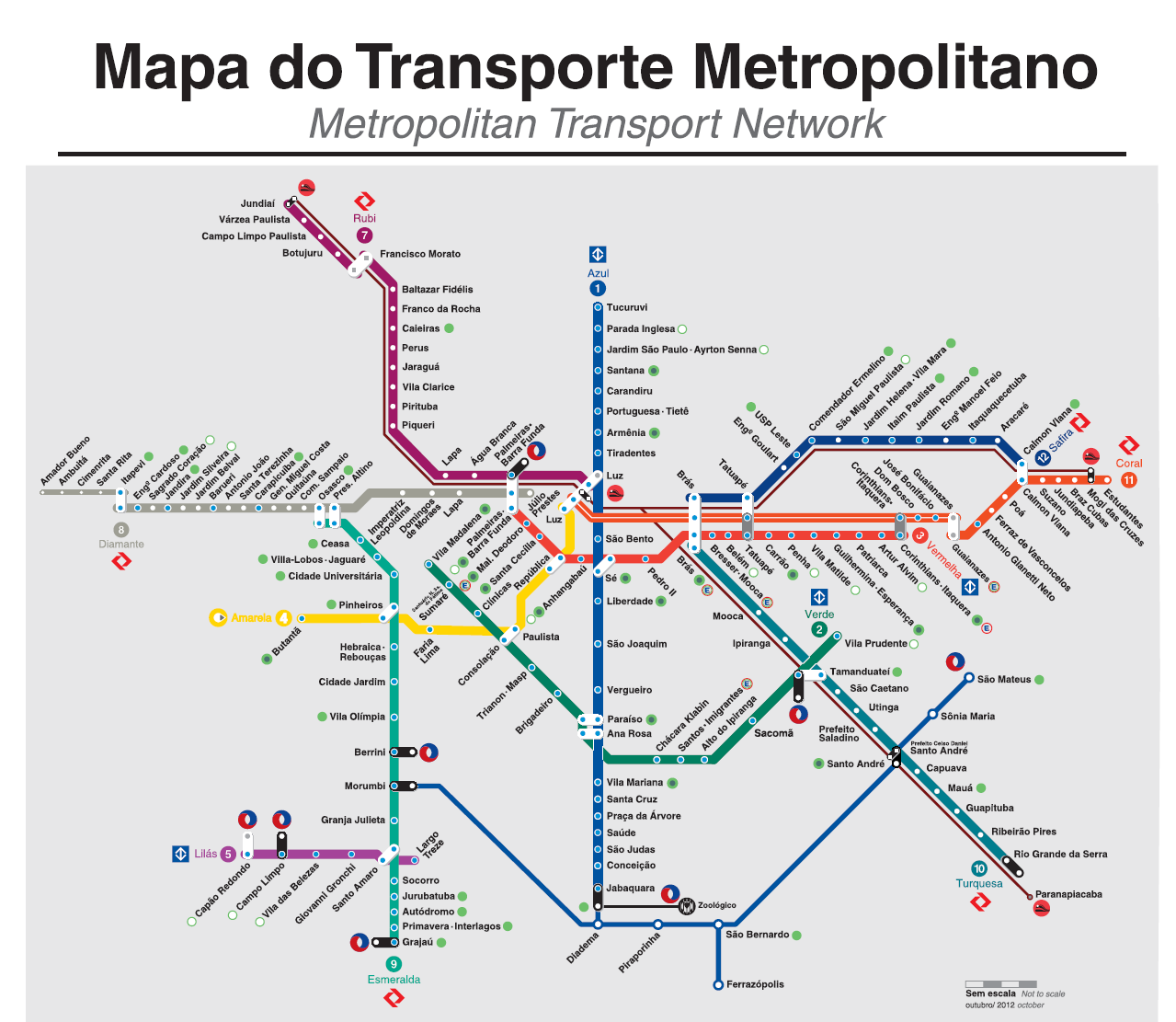 Mapa do metro sp, e mapa da cptm - Df Projetos, arquitetura e design de
